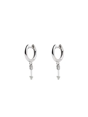 Dangle Arrow Silver Earrings