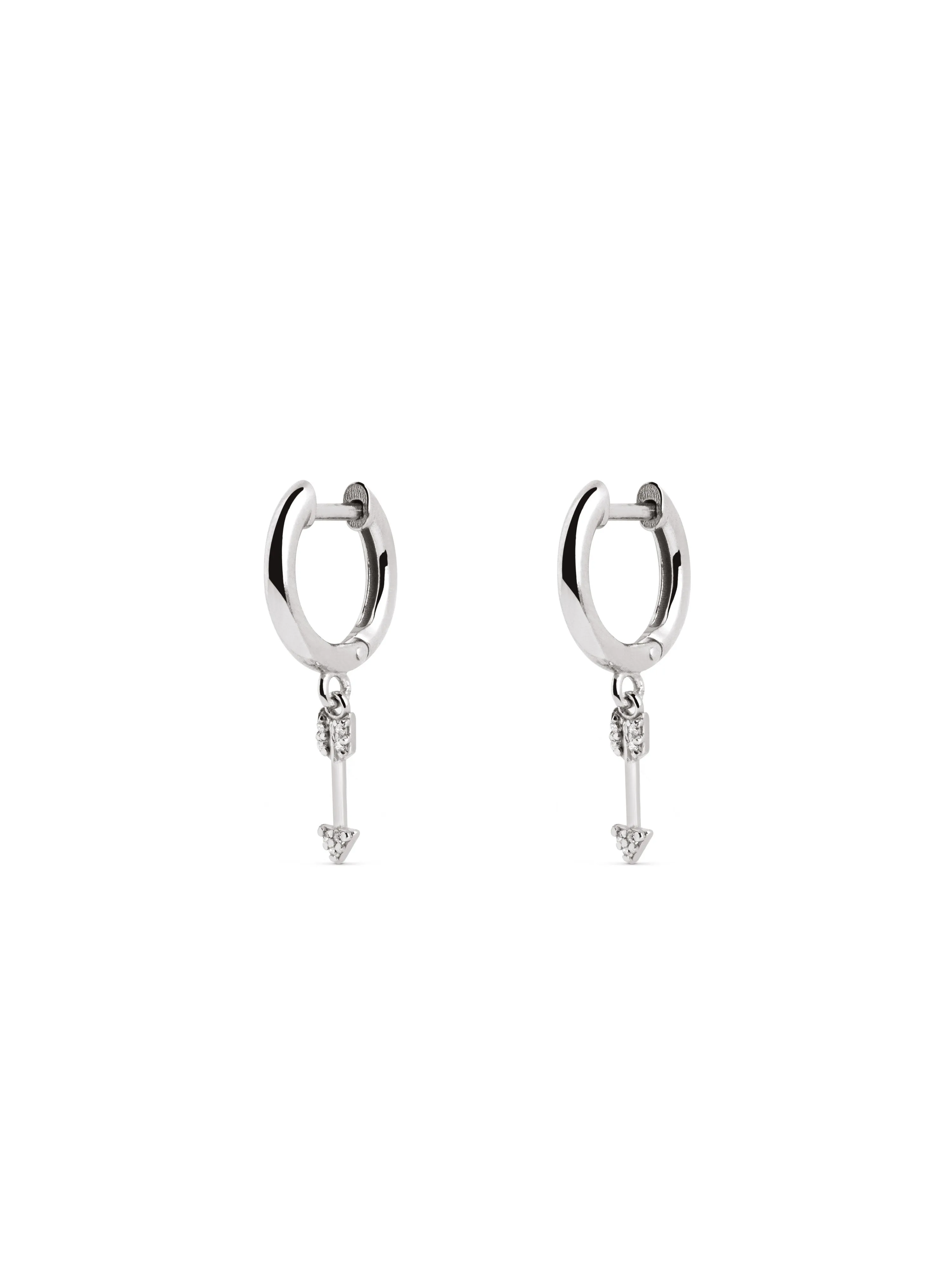 Dangle Arrow Silver Earrings