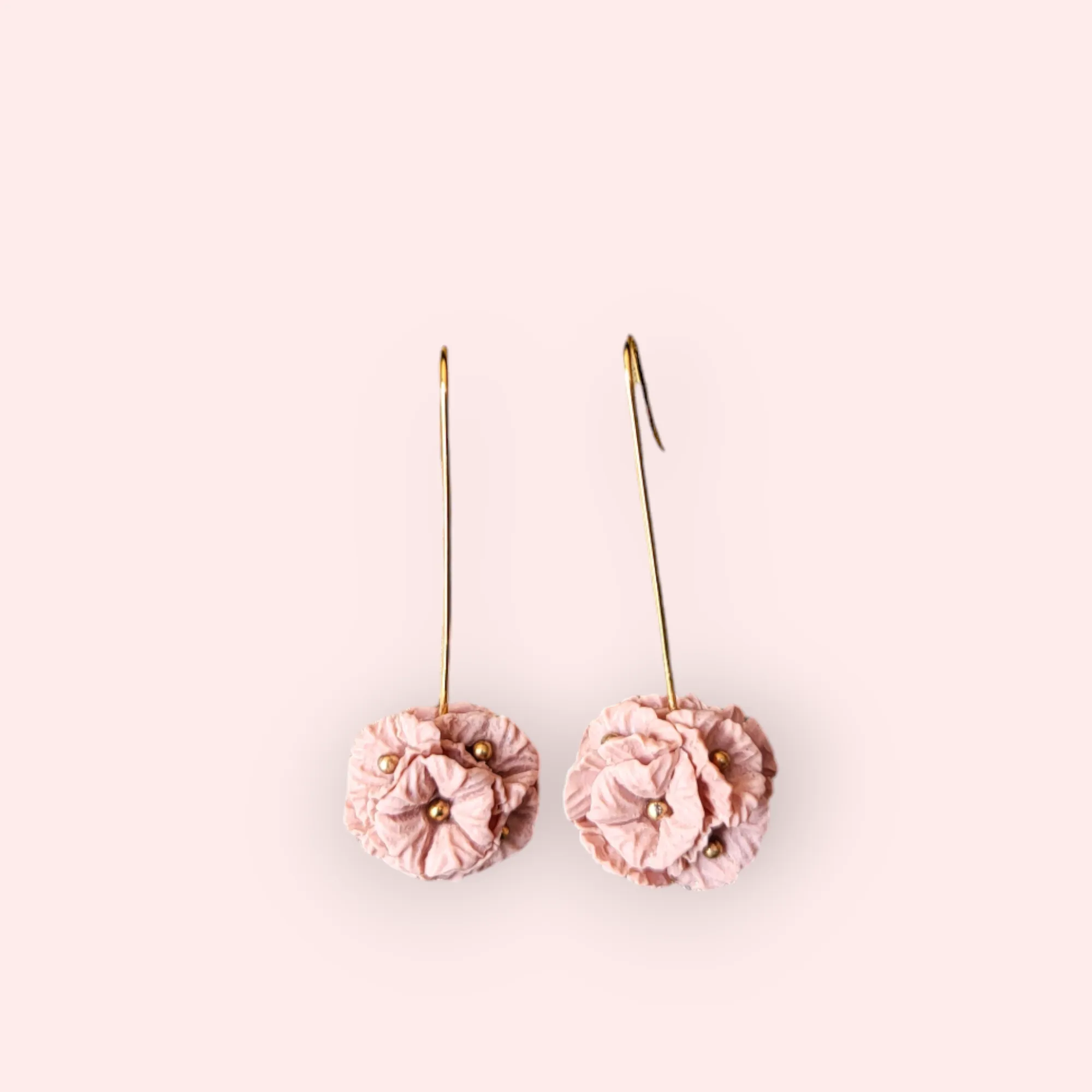 Dangle Drop Pink Blossom Earrings