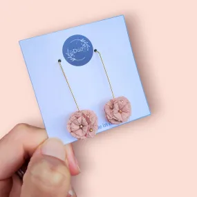 Dangle Drop Pink Blossom Earrings