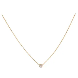 Diamond Gold Bezel Necklace