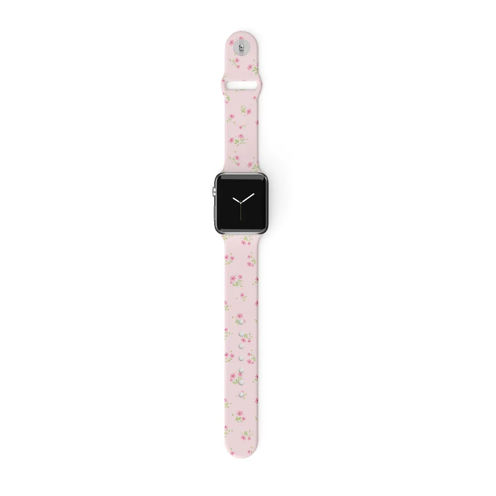 Ditsy Floral Pink Apple Watch Strap