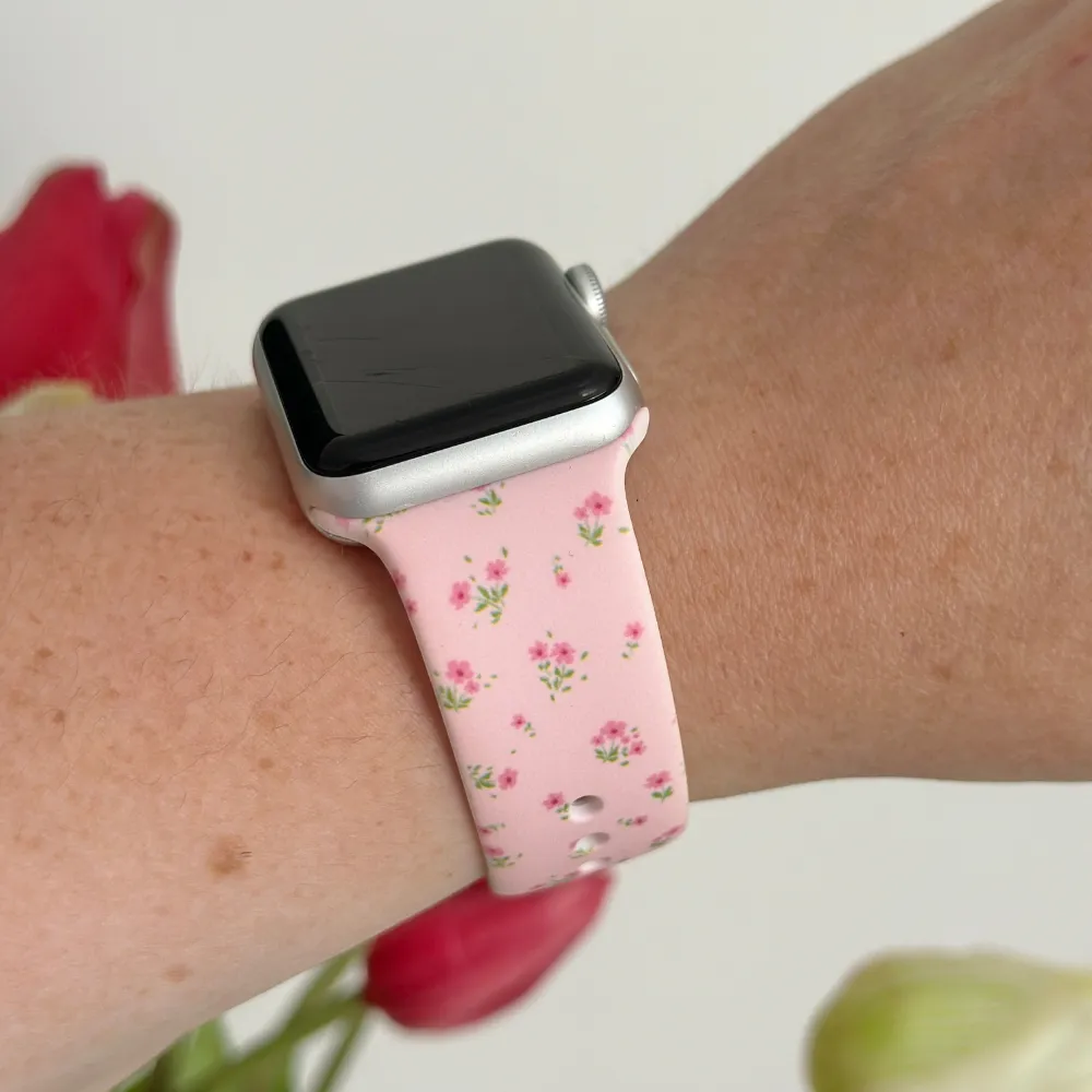 Ditsy Floral Pink Apple Watch Strap