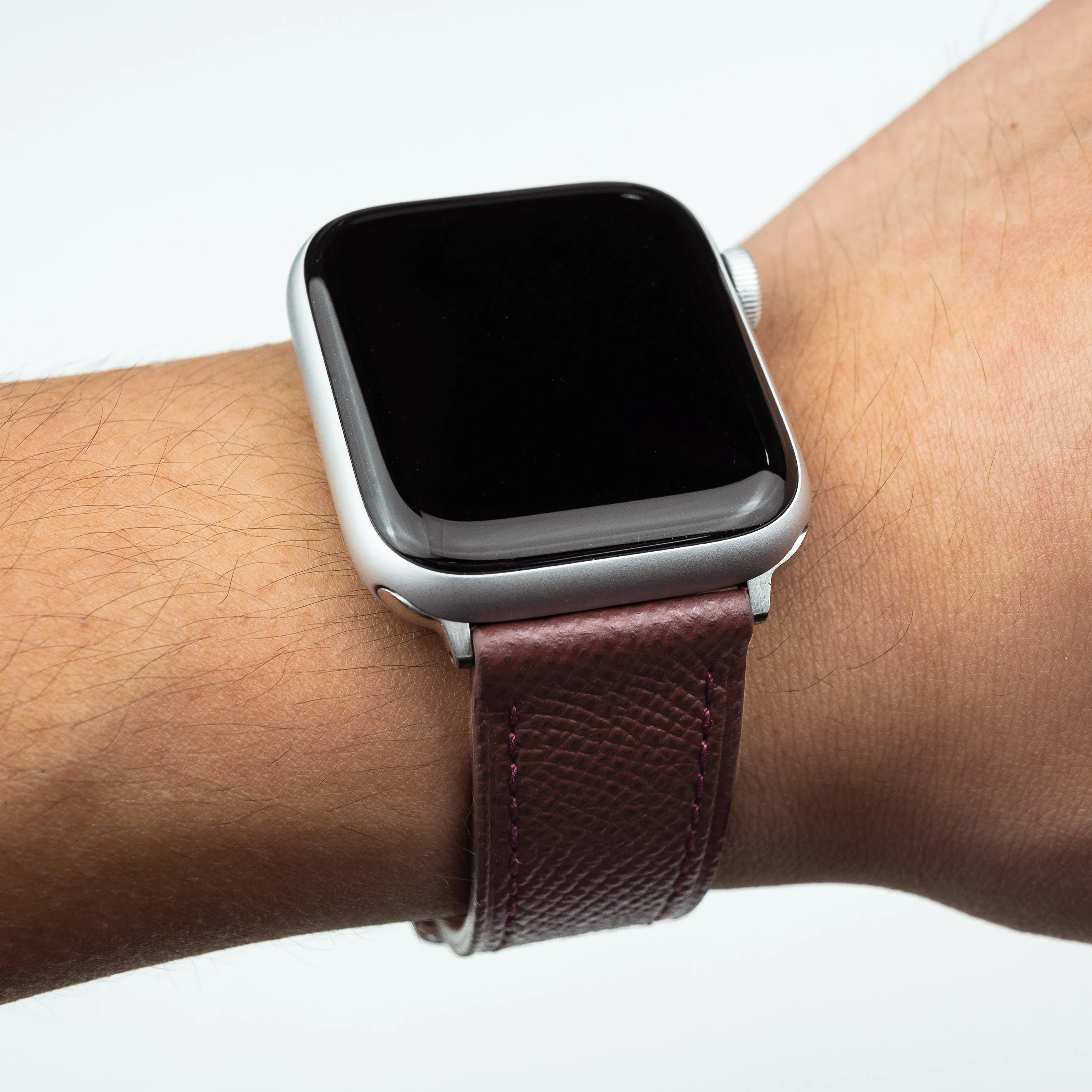 Dress Epsom Leather Strap in Burgundy (Apple Watch)