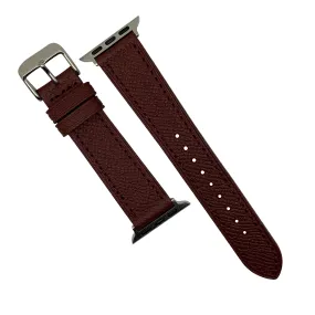 Dress Epsom Leather Strap in Burgundy (Apple Watch)
