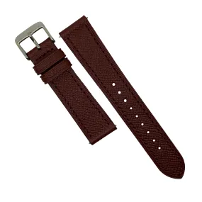 Dress Epsom Leather Strap in Burgundy