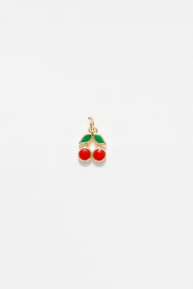 Enamel Cherry Charm