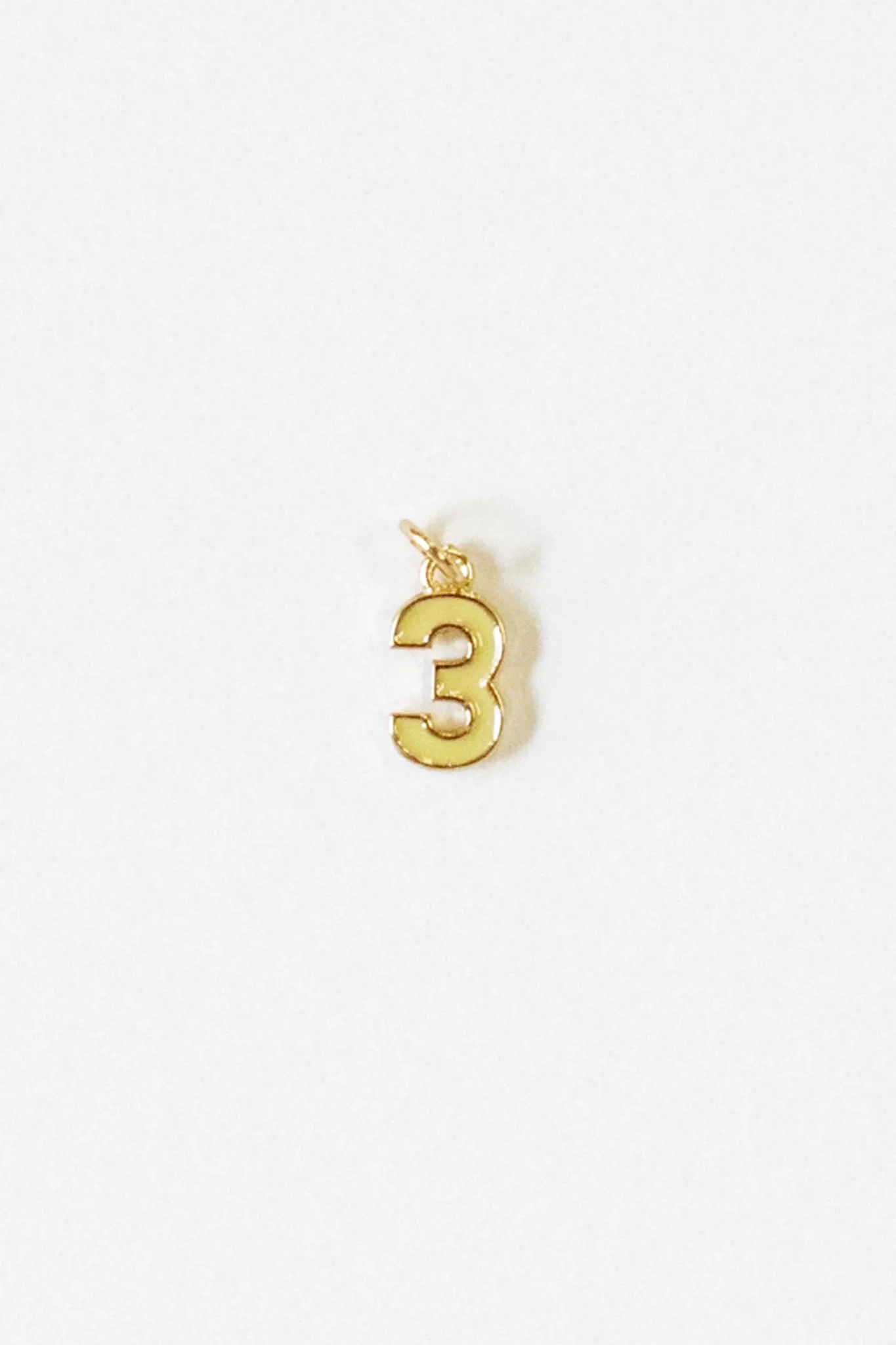 Enamel Number Charm