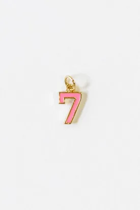 Enamel Number Charm
