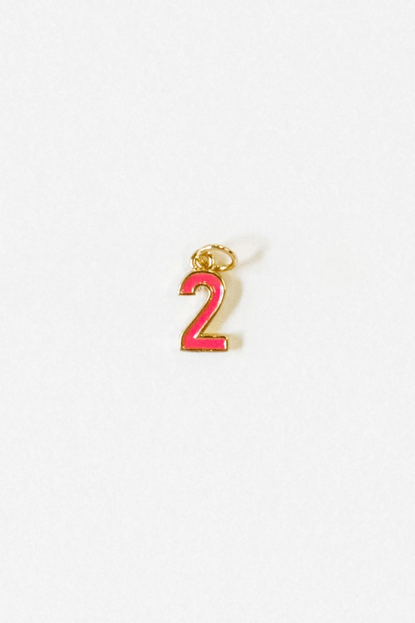 Enamel Number Charm