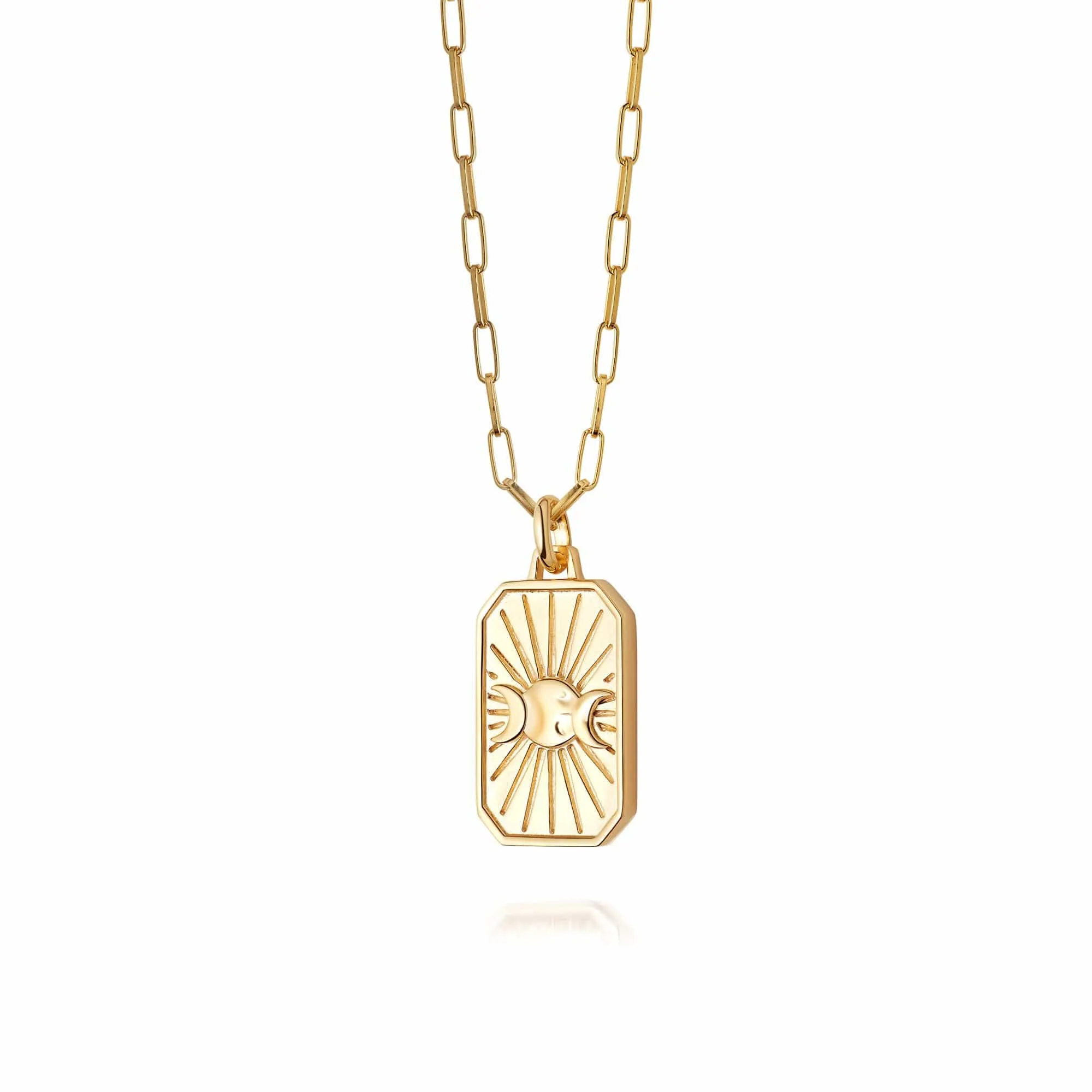 Estée Lalonde Goddess Shield Necklace 18Ct Gold Plate