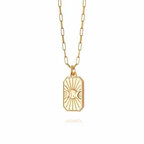 Estée Lalonde Goddess Shield Necklace 18Ct Gold Plate