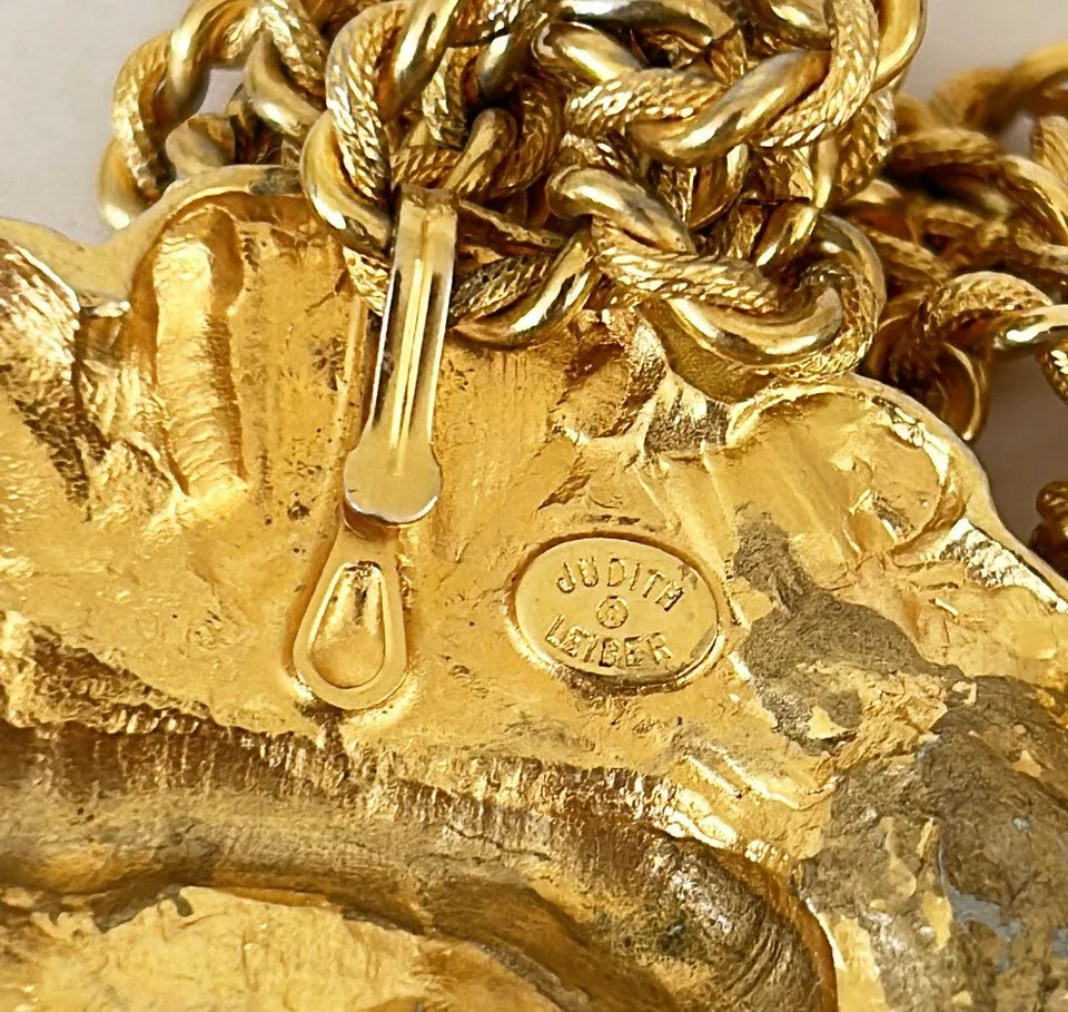 Extremely rare signed Judith Leiber vintage statement necklace.