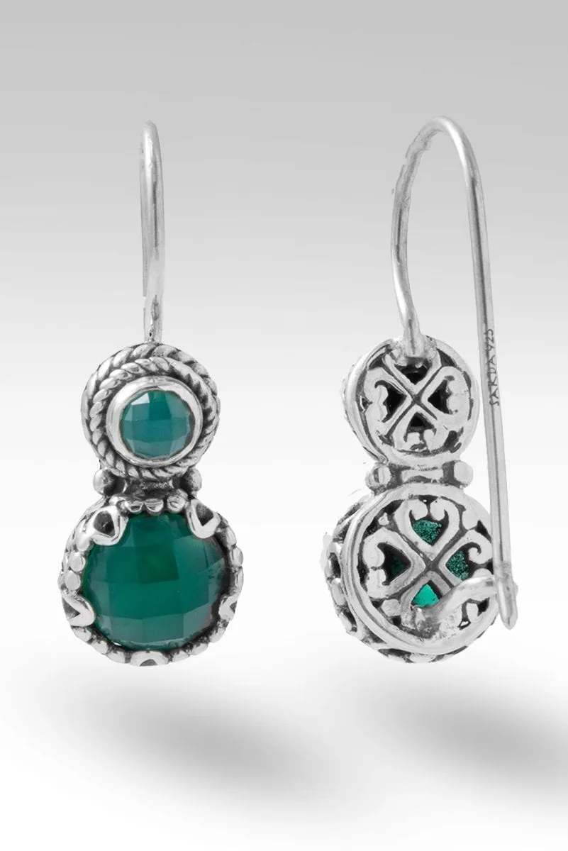 Faith in the Unseen Earrings™ in Green Onyx