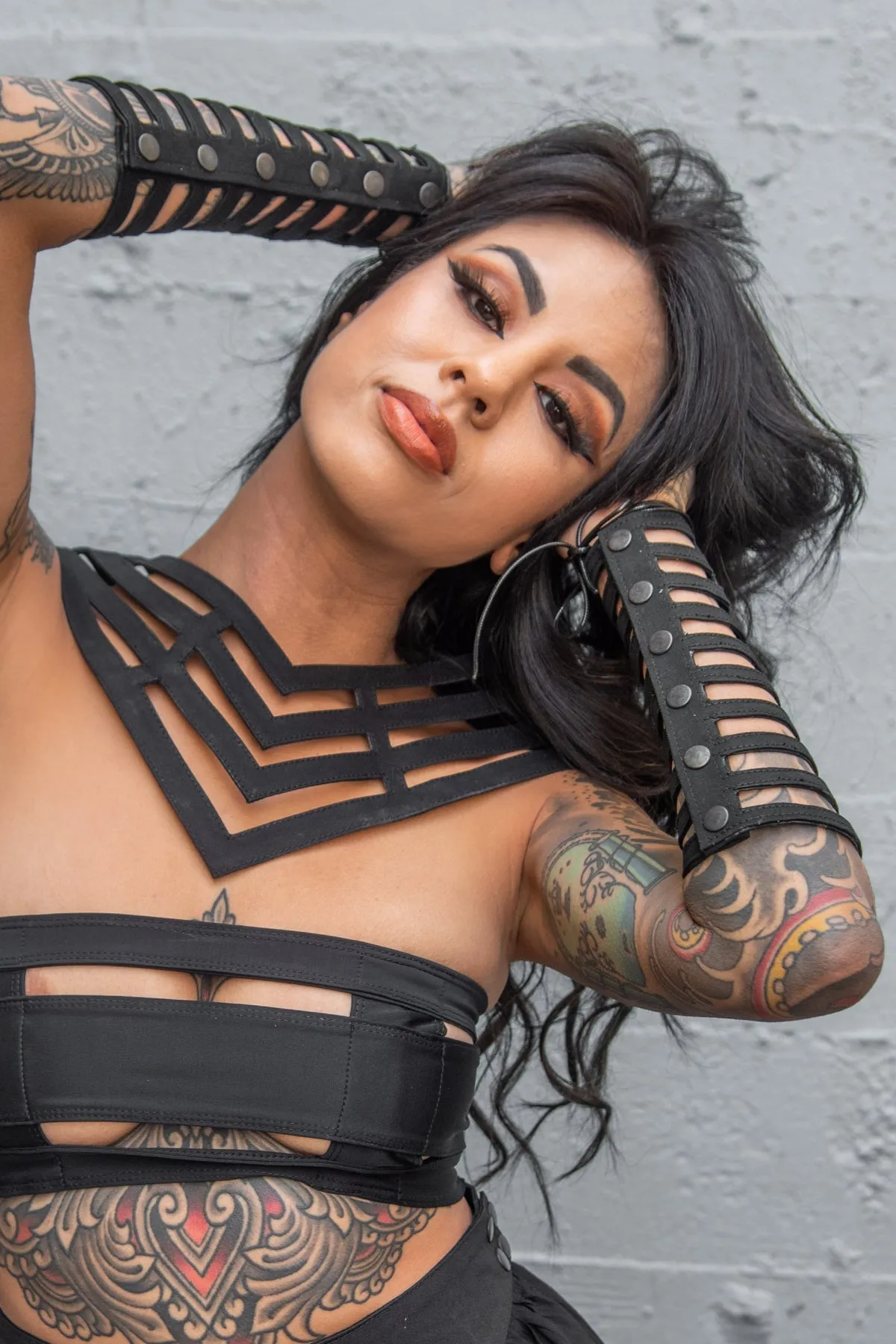 Five and Diamond Cage Corset Gauntlet - Twill