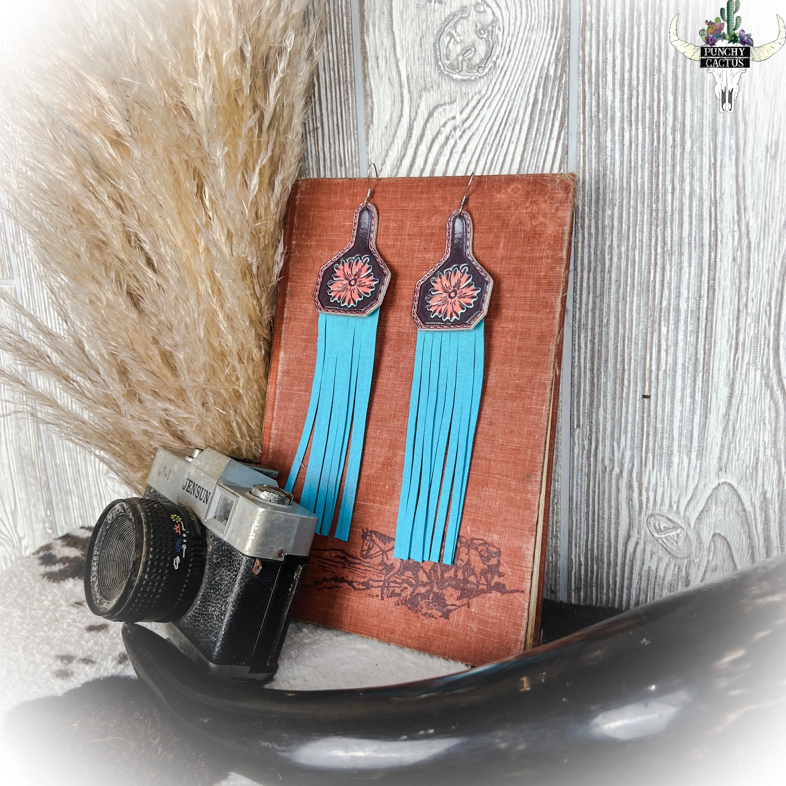 Floral Eartag Fringe Earrings
