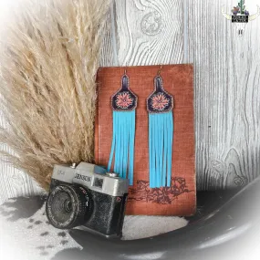 Floral Eartag Fringe Earrings