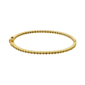 Freida Rothman Sterling Silver CZ gold plated bangle