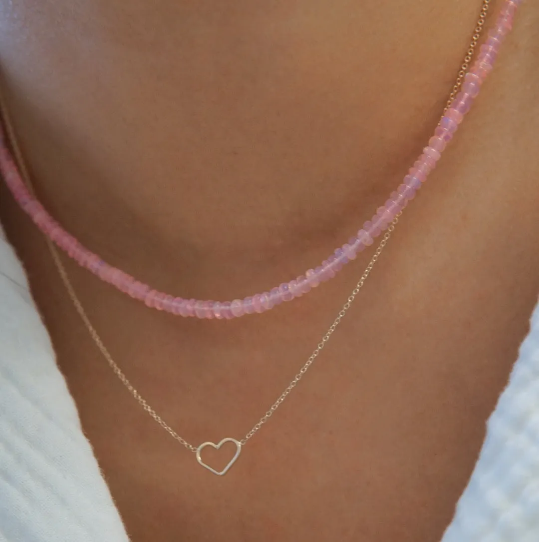 Full Light Pink Opal Necklace