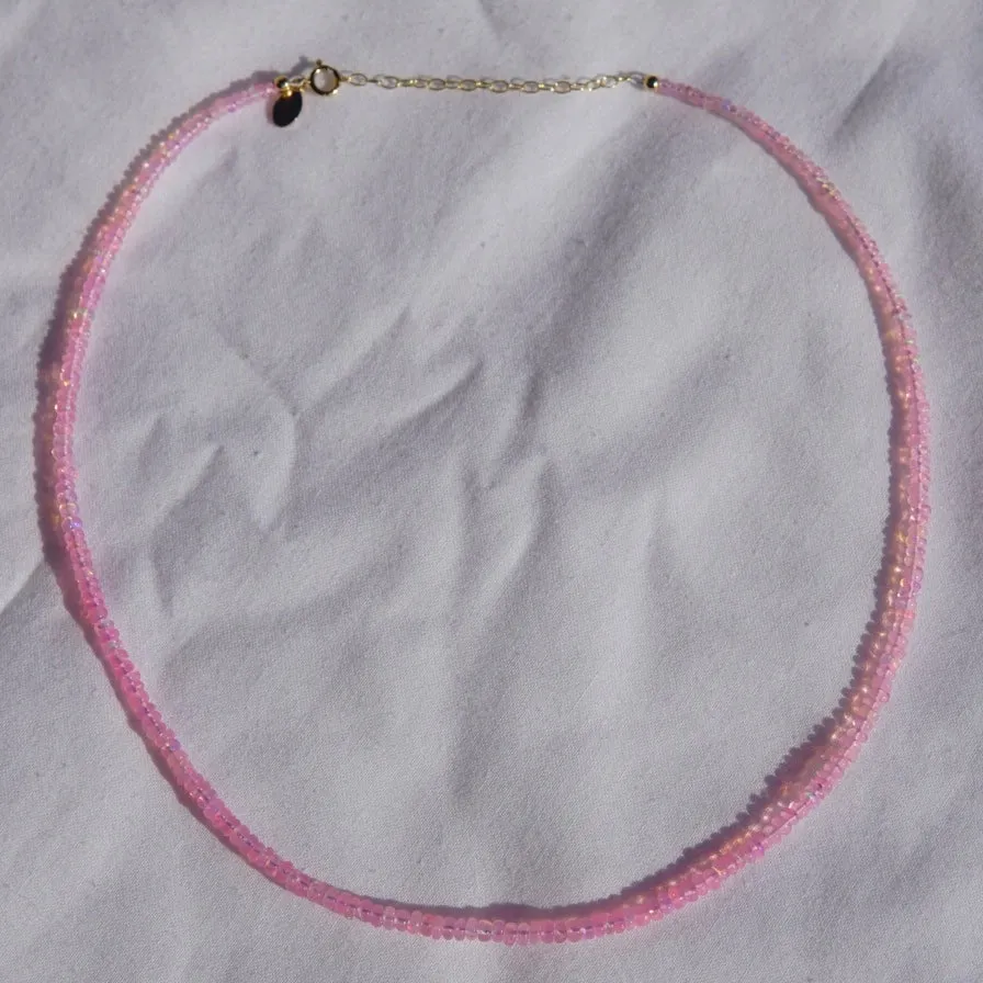 Full Light Pink Opal Necklace