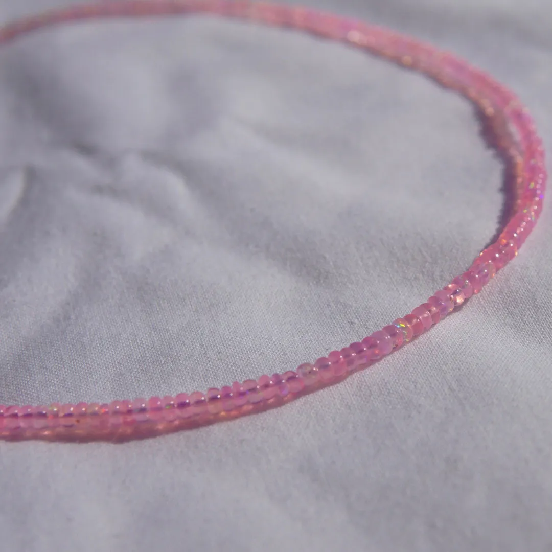 Full Light Pink Opal Necklace