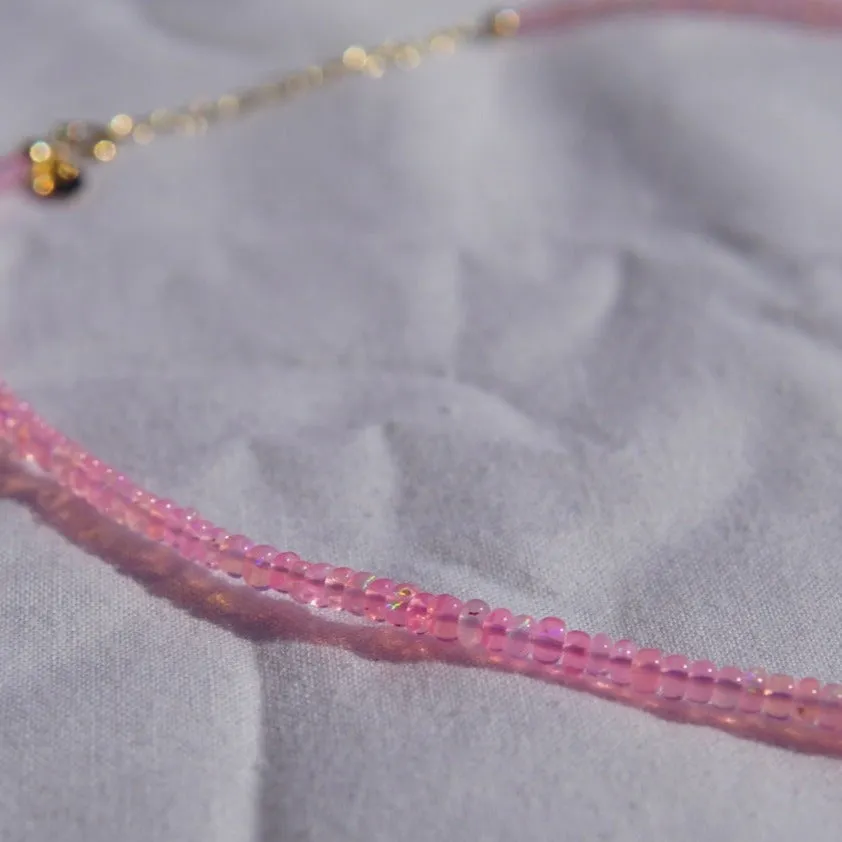 Full Light Pink Opal Necklace