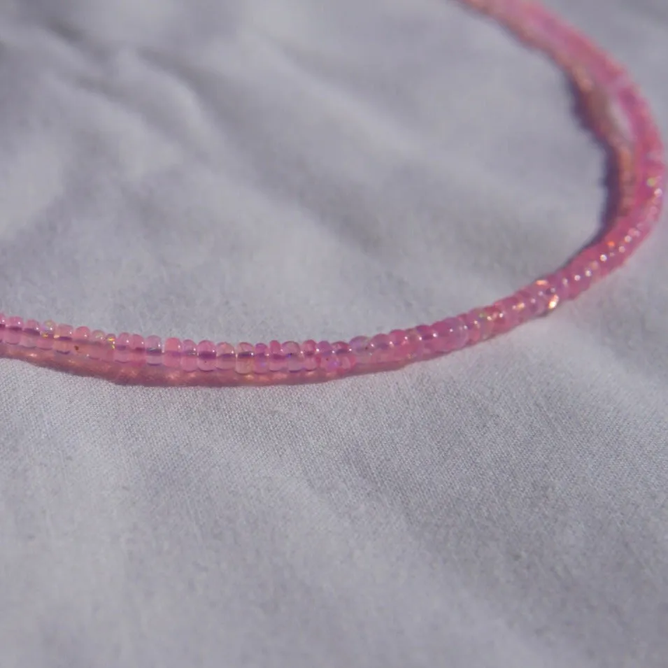 Full Light Pink Opal Necklace