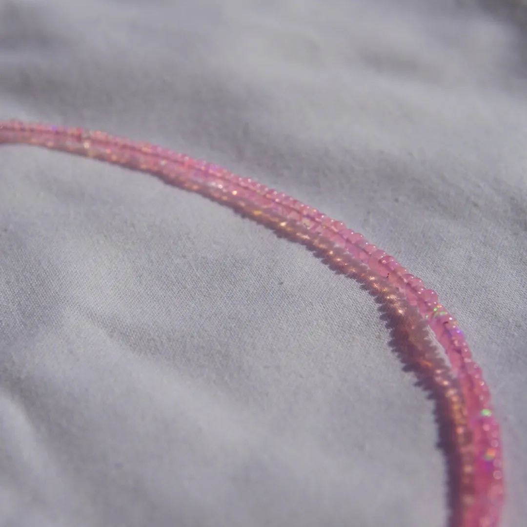 Full Light Pink Opal Necklace