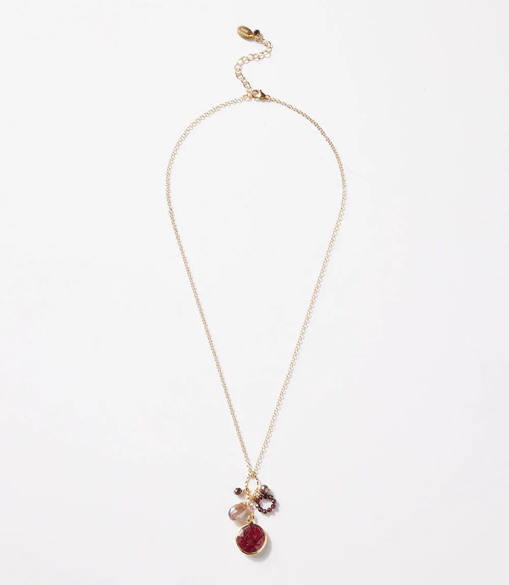 Gemstone Cluster Necklace