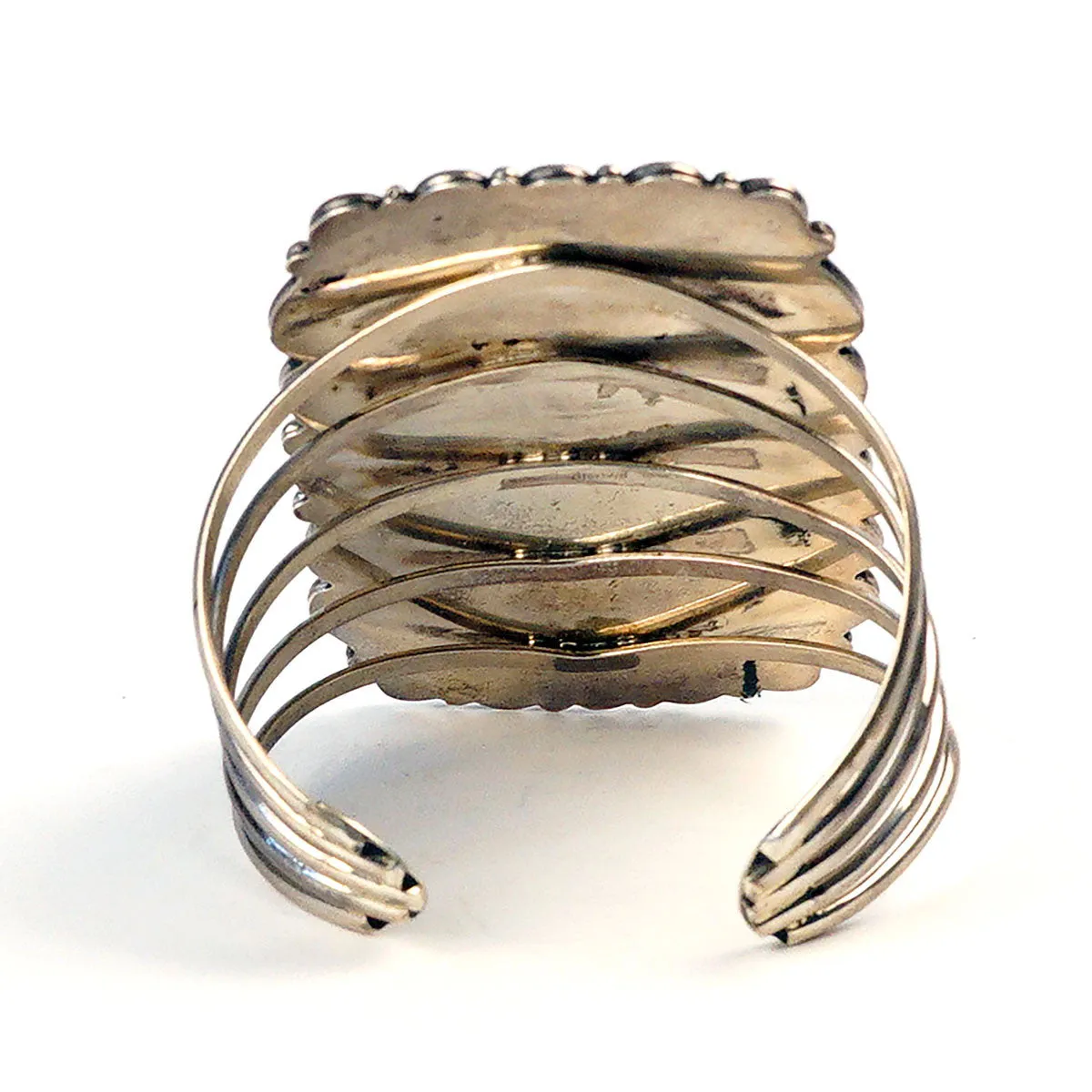 Green Turquoise Sterling Silver Cuff