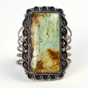 Green Turquoise Sterling Silver Cuff
