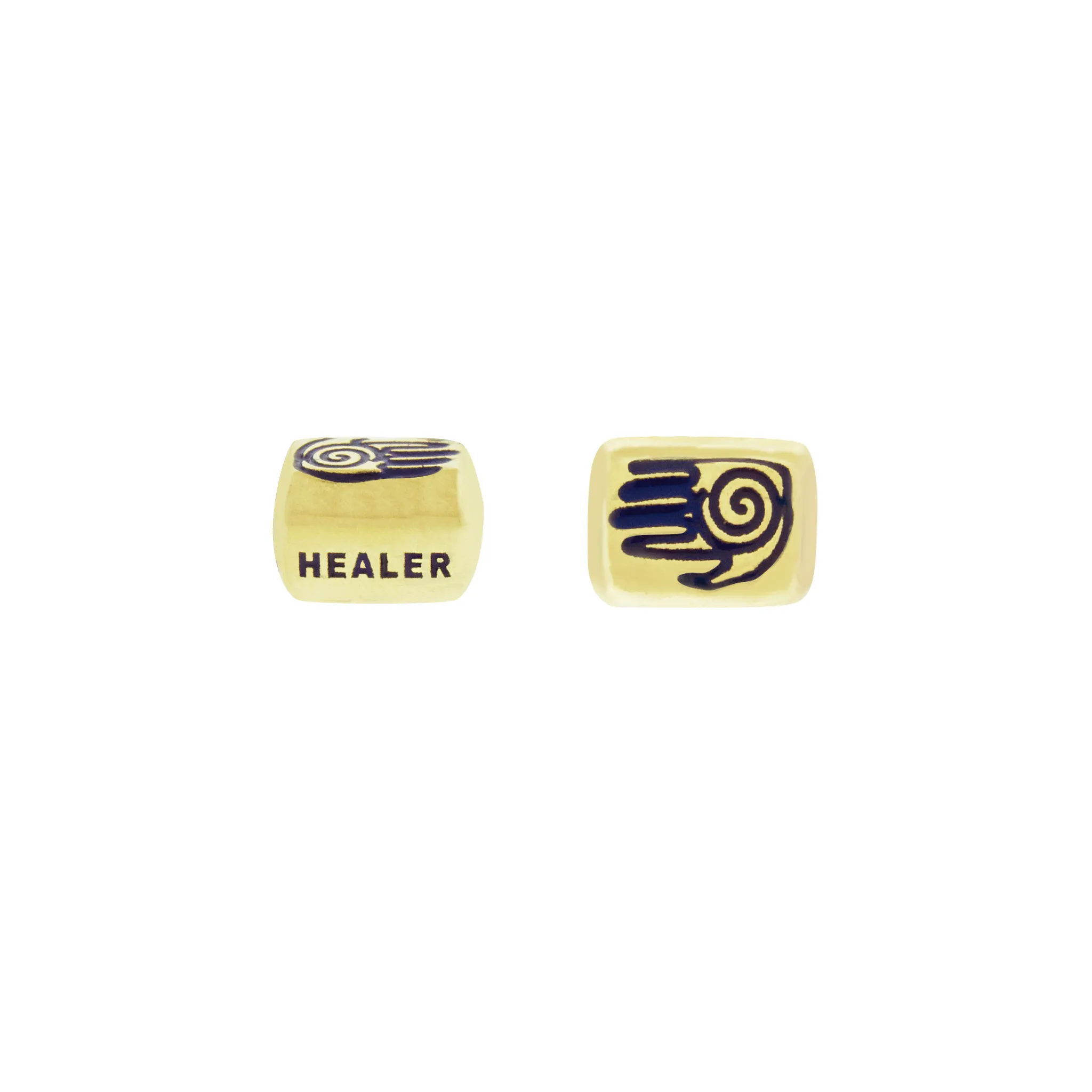 HEALER Ingot on Multicolor Glass Bead Bracelet