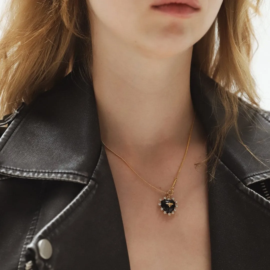 Heart Bee Necklace