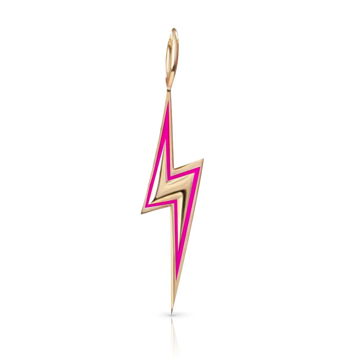 Helium Enamel Outline Lightbolt Charm