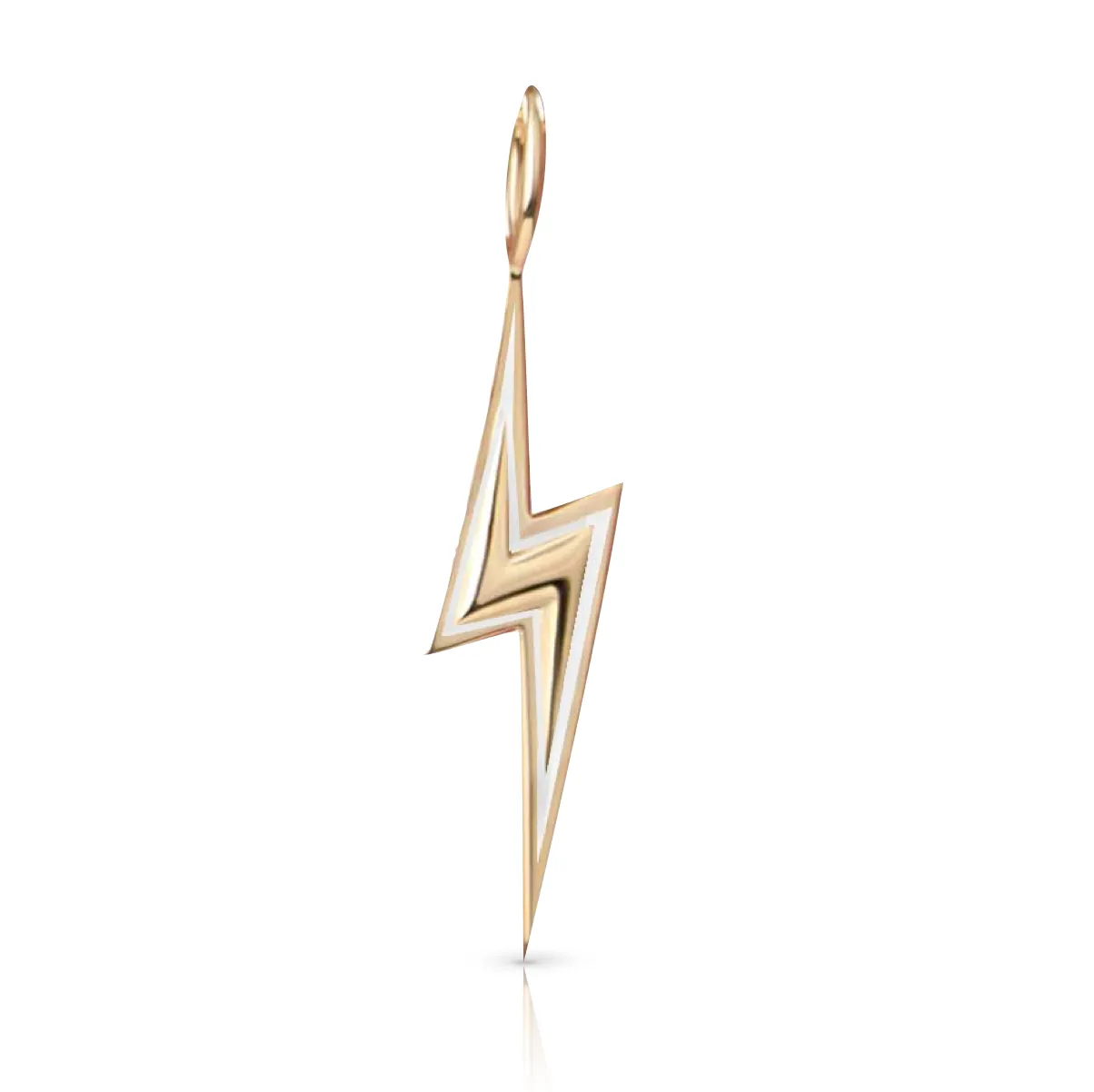 Helium Enamel Outline Lightbolt Charm