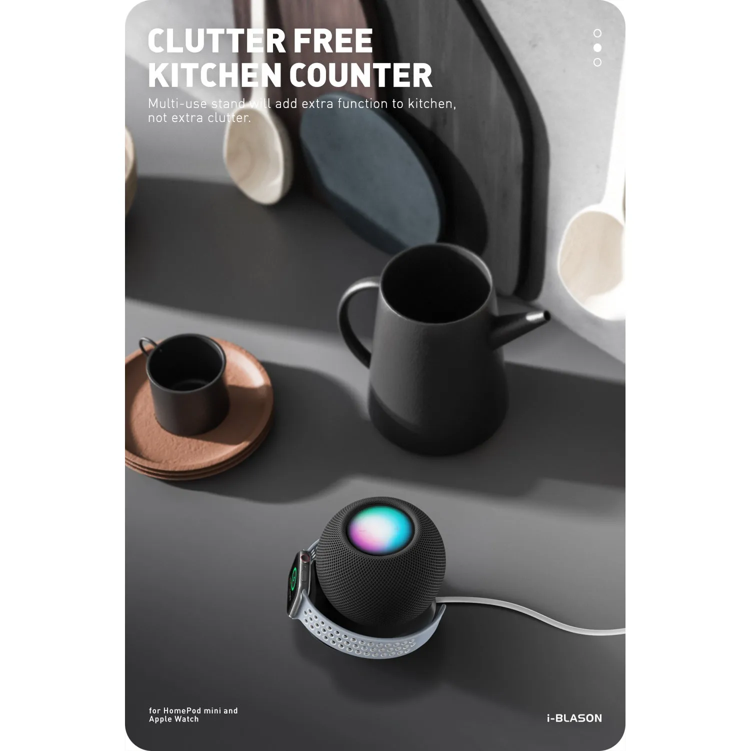 HomePod mini Stand with Apple Watch Charger Holder