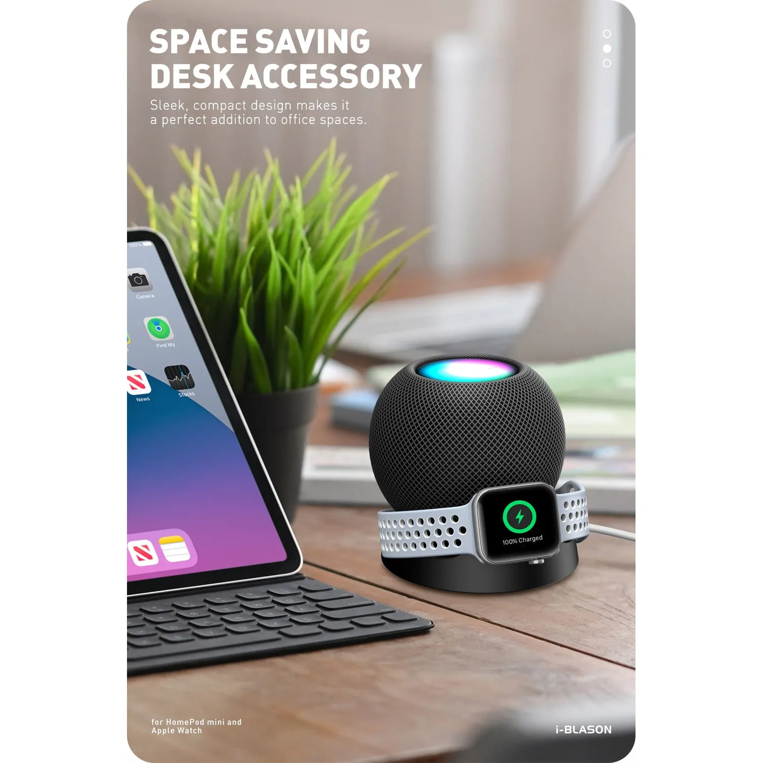 HomePod mini Stand with Apple Watch Charger Holder