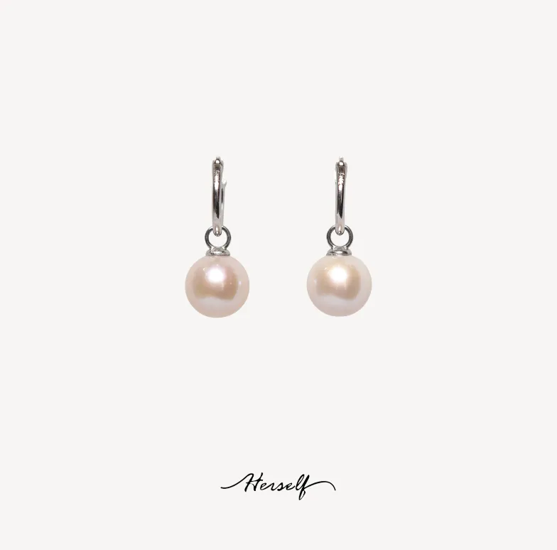 Hoop Pearl Drop Earring