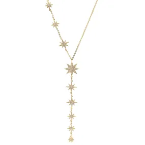 Juliet Star Burst Y Drop Necklace | 18K Gold Plated
