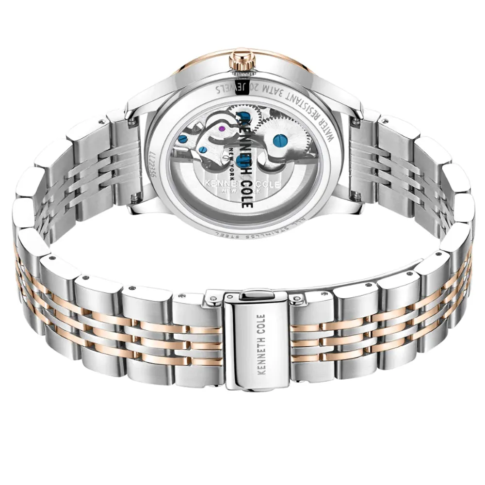 Kenneth Cole Two Tone Stainless Steel Strap Automatic Ladies Watch KCWLL2235603