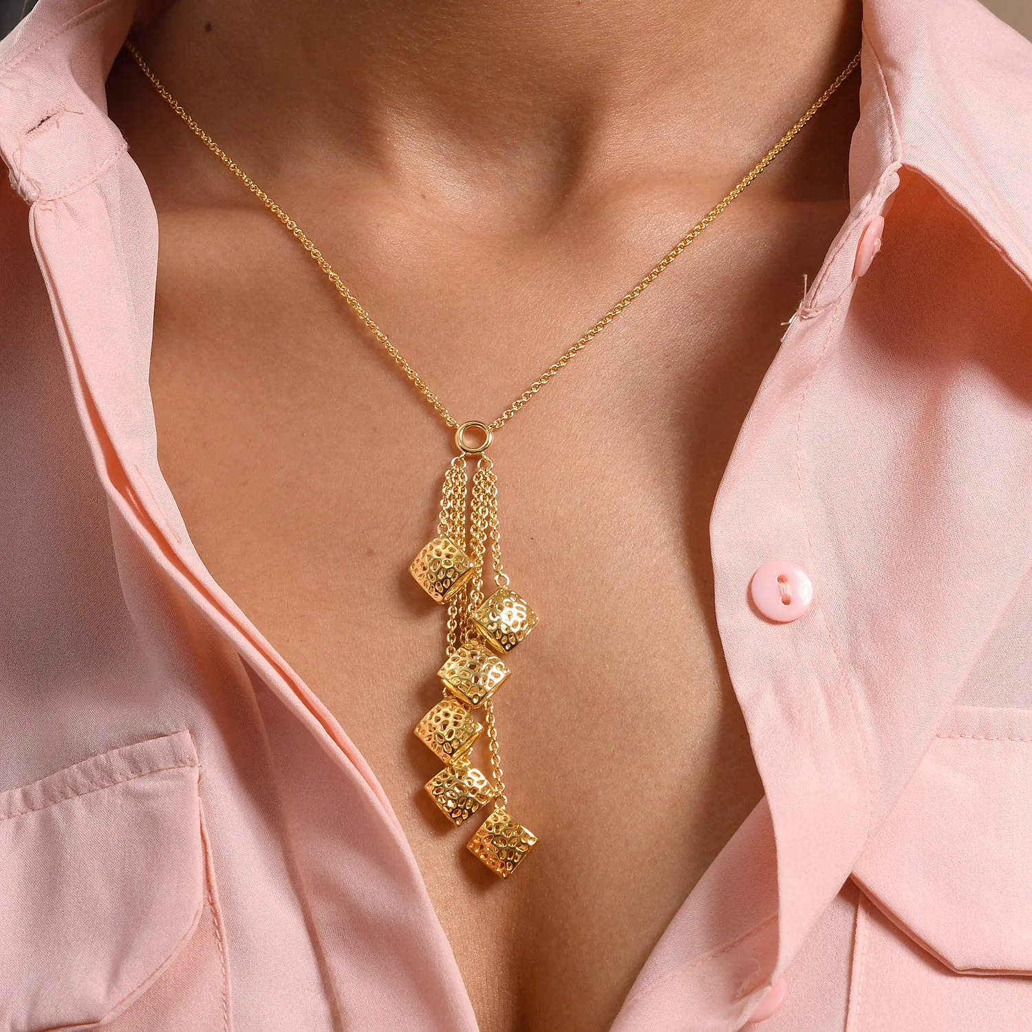 Lattice Multi Pebble Necklace