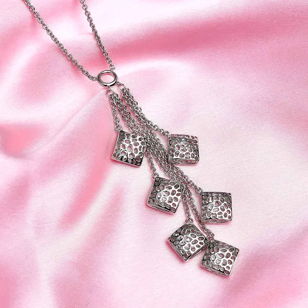 Lattice Multi Pebble Necklace