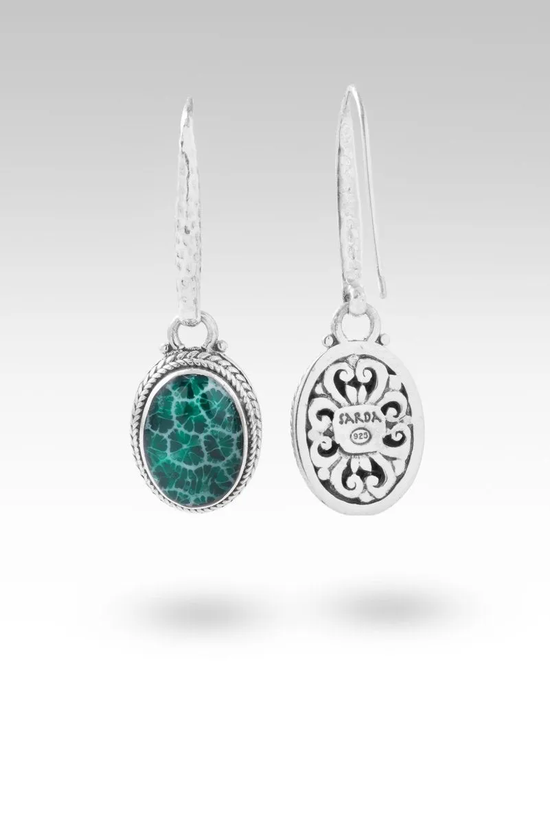 Light of My Presence Earrings™ in Forest Green Indonesian Coral