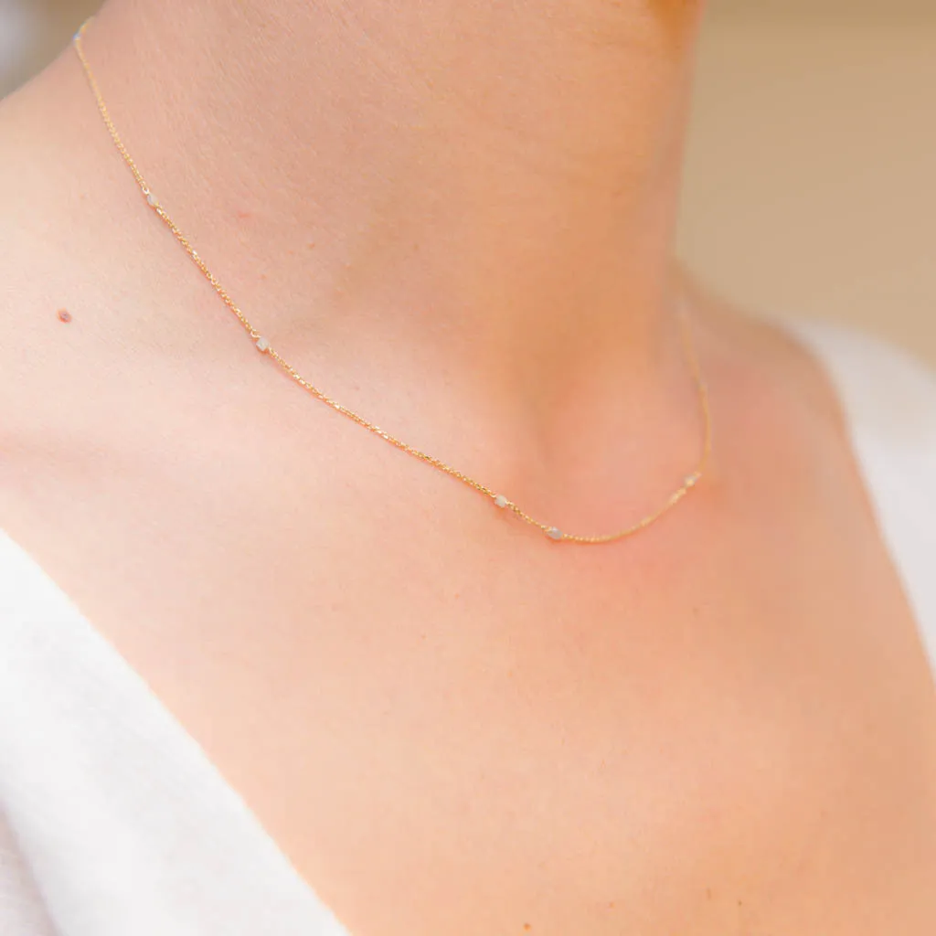 <!--NK776-->slinky random diamond necklace