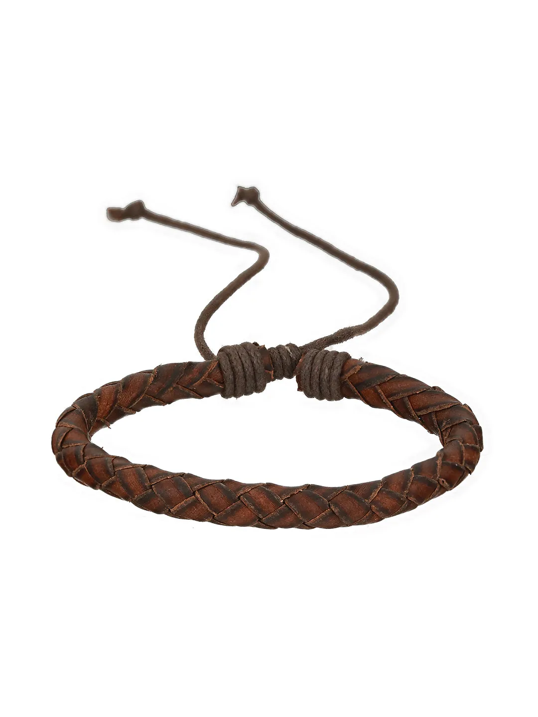 Men Pack Of 4 Black & Brown Beads Elasticated Bracelet