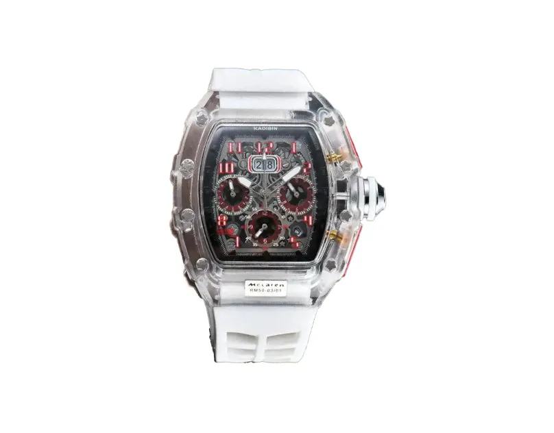 Men's Luxury Best Sports Watch Transparent Case Chronograph New Gift Watches |