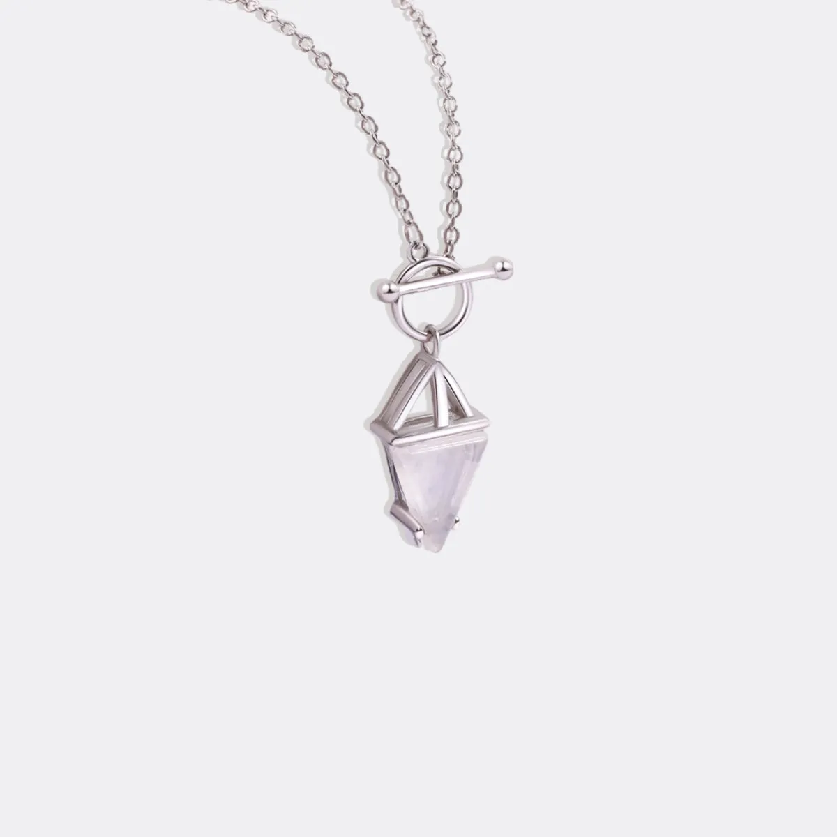 Moonstone Power Pendant T-Lock Necklace