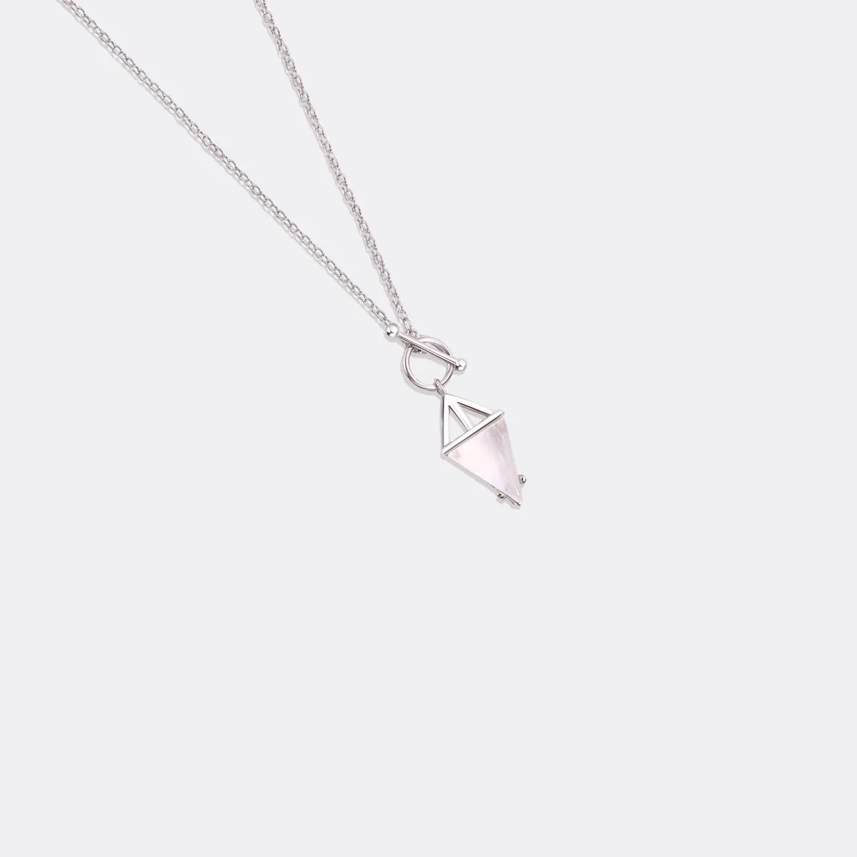 Moonstone Power Pendant T-Lock Necklace