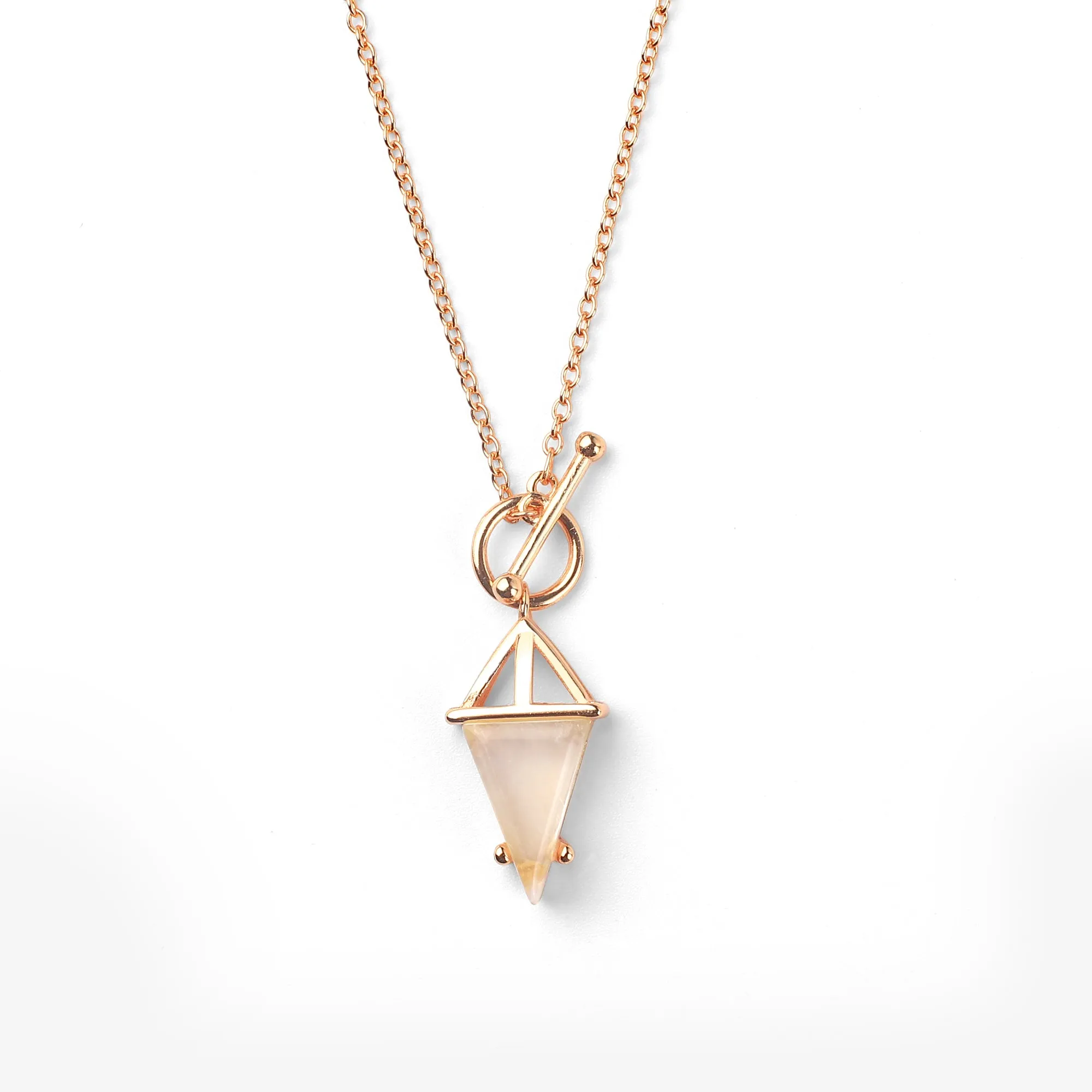 Moonstone Power Pendant T-Lock Necklace