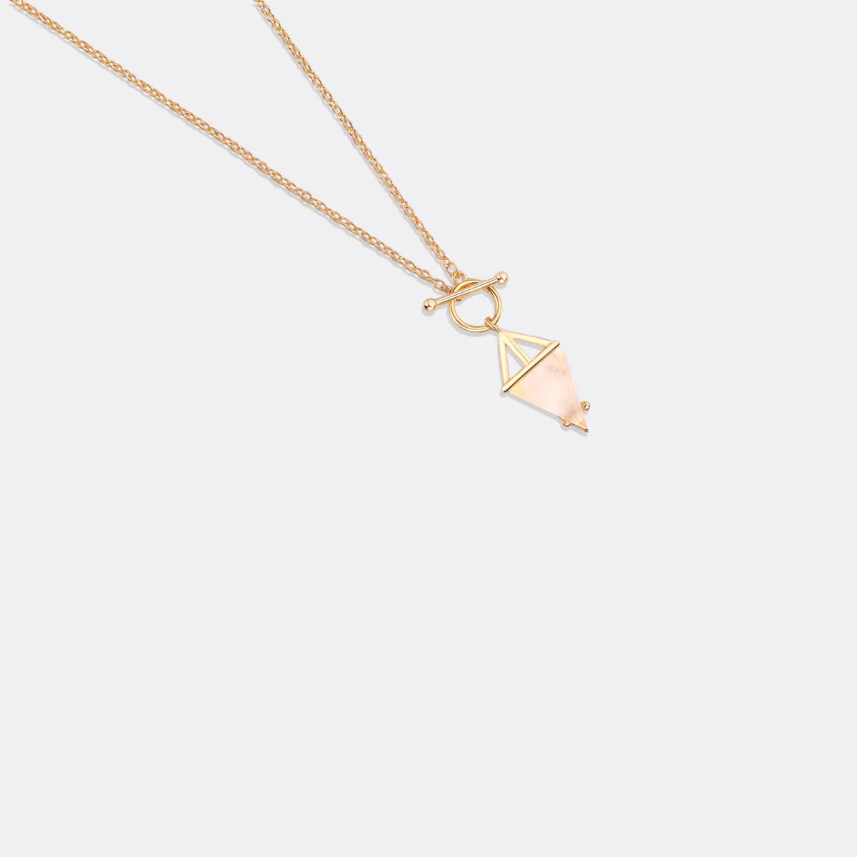 Moonstone Power Pendant T-Lock Necklace